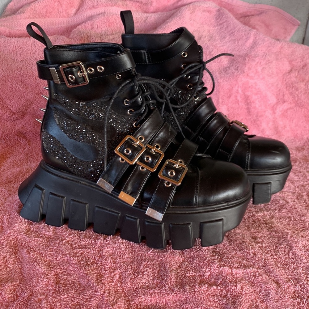 Platform Gothic Ankle Boots - image 2